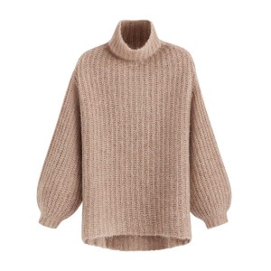 Cuyana Alpaca Wolle Turtleneck Pullover Damen Khaki | IEU529QM