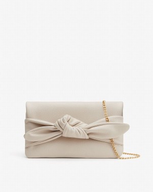 Cuyana Bow Unterarmtasche-Taschen Damen Weiß | HTN6929DK