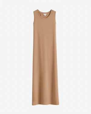 Cuyana Drape-Back Kleid Damen Braun | QLF4882TP