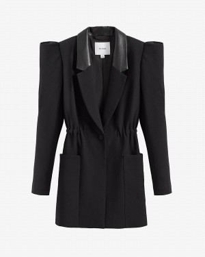 Cuyana Draped Sleeve Blazer Damen Schwarz | FBJ8731MY