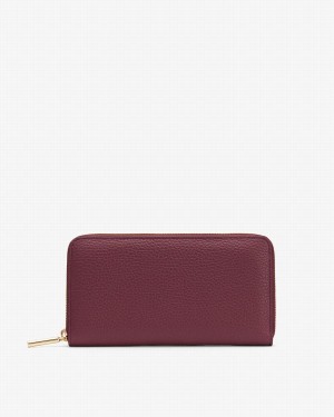 Cuyana Klassische Zip Around Geldbörse Damen Bordeaux Rosa | JUJ8897BJ