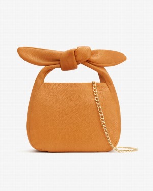 Cuyana Mini Bow Schultertaschen Damen Gelb | VNZ3123JT