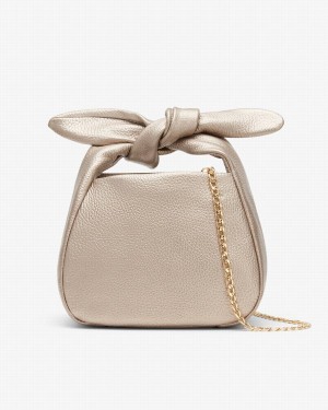 Cuyana Mini Bow Schultertaschen Damen Gold | OQX9351CK