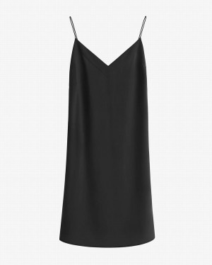 Cuyana Silk Kurzes Slip Kleid Damen Schwarz | KZZ1145YY