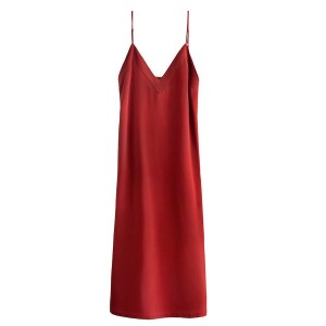 Cuyana Silk Slip Kleid Damen Rot | ODE9266BT