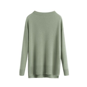 Cuyana Single-Origin Cashmere Funnel Neck Pullover Damen Grün | AOR4989ZD