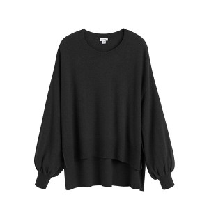 Cuyana Single-Origin Cashmere Open Side Pullover Damen Schwarz | ZSC9517QS