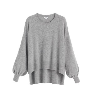 Cuyana Single-Origin Cashmere Open Side Pullover Damen Hellgrau | OVX5150IK