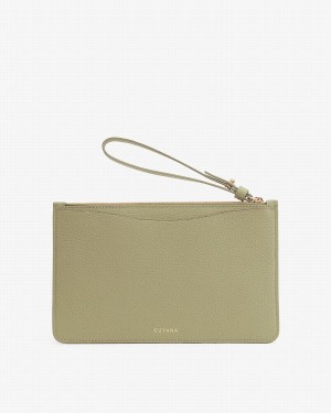 Cuyana Slim Wristlet Geldbörse Damen Grün | SMF3968AR