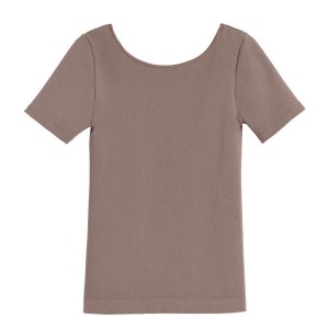 Cuyana Stretch Scoop Neck Tee T-shirts Damen Hellbraun | PWD913WG