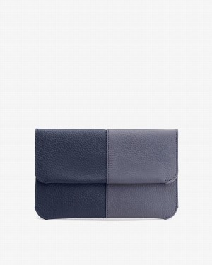 Cuyana System Flap Unterarmtasche-Taschen Damen Navy | LAT523UP