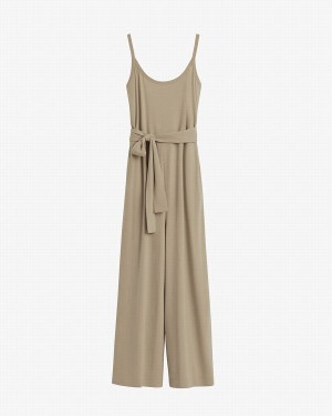 Cuyana V-Back Jumpsuit Damen Grün | FJH326OS