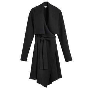 Cuyana Wolle Cashmere Kurzes Wrap Mäntel Damen Schwarz | ELG8110WA