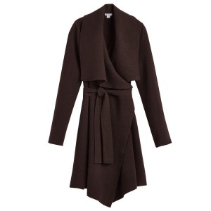 Cuyana Wolle Cashmere Kurzes Wrap Mäntel Damen Dunkelbraun | KKM3746BK