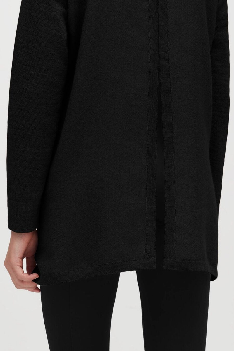 Cuyana Alpaca Open-Back Turtleneck Pullover Damen Schwarz | EAH4388DJ