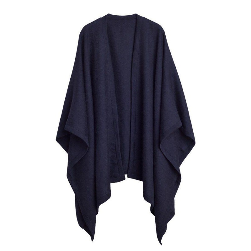 Cuyana Baby Alpaca Square Edge Cape Pullover Damen Navy | FWP2350UB