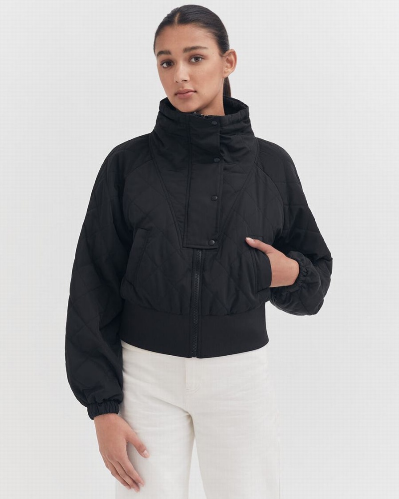 Cuyana Balloon Sleeve Light Puffer Daunenjacken Damen Schwarz | VTZ5925UR