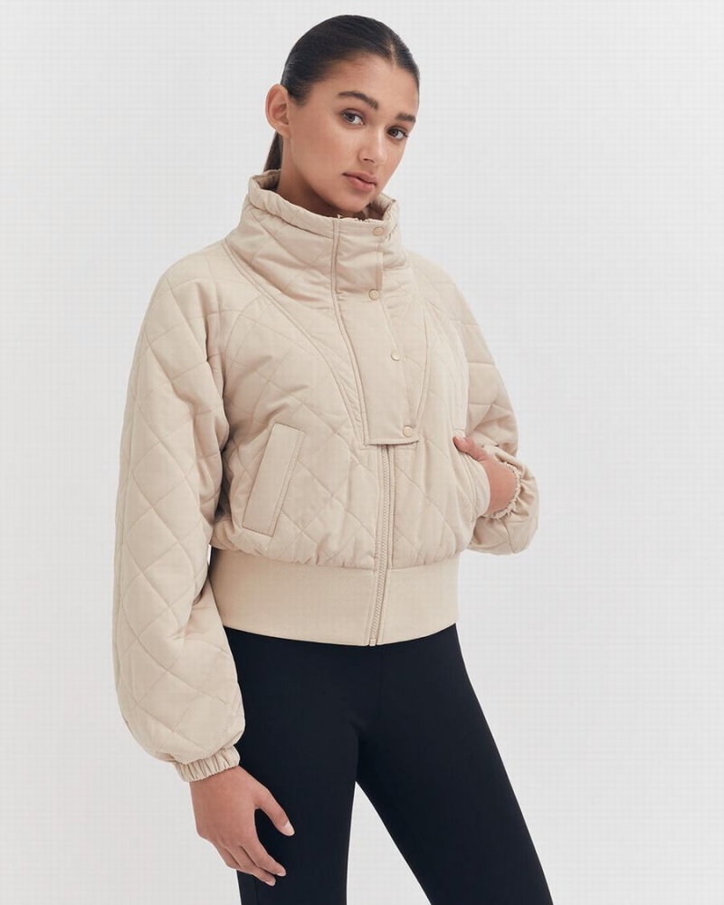 Cuyana Balloon Sleeve Light Puffer Daunenjacken Damen Braun | DXG4217LQ