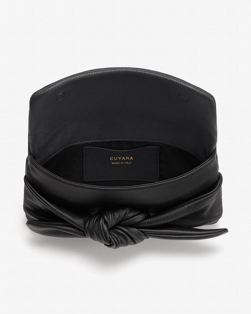 Cuyana Bow Unterarmtasche-Taschen Damen Schwarz | BFS1094QZ