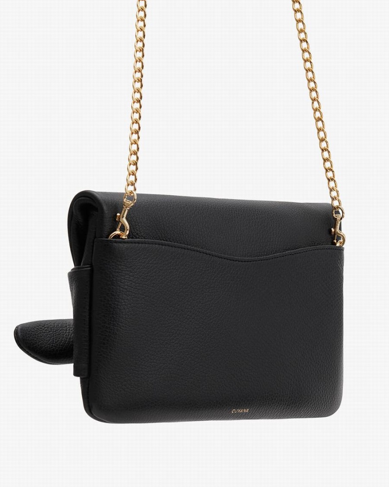 Cuyana Bow Unterarmtasche-Taschen Damen Schwarz | BFS1094QZ