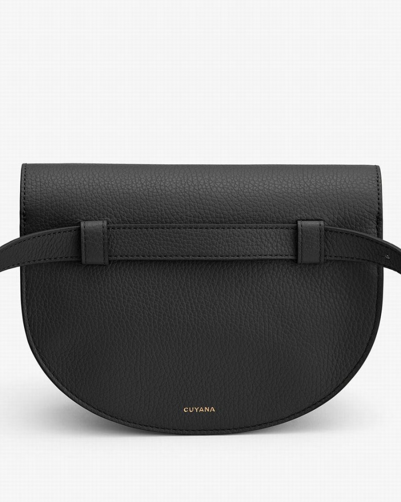 Cuyana Double Moon Gürteltasche Damen Schwarz | AON1759PD