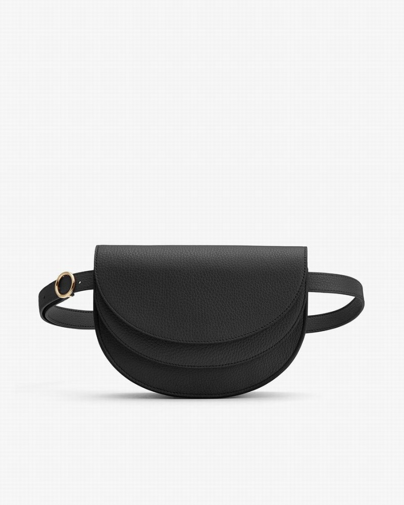 Cuyana Double Moon Gürteltasche Damen Schwarz | AON1759PD