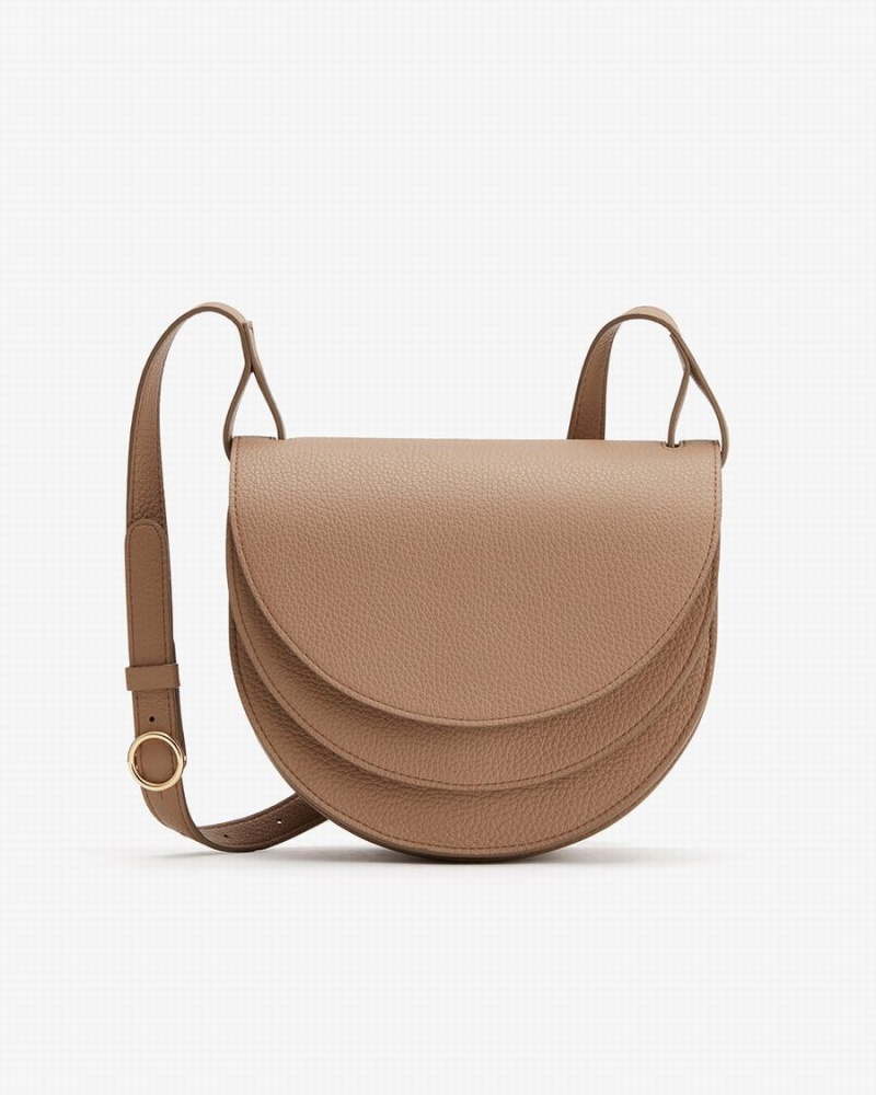 Cuyana Double Moon Satteltaschen Damen Khaki | PRP6872FT