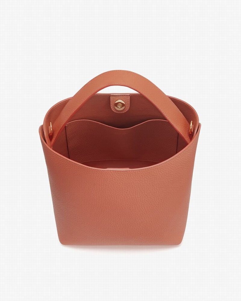 Cuyana Linea Bucket Tasche Damen Rot Braun | HEI5313HK