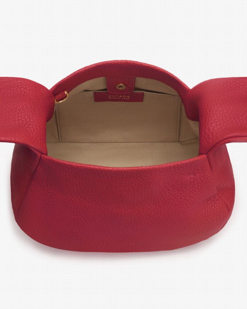 Cuyana Mini Bow Schultertaschen Damen Rosa Rot | OWJ8246TT