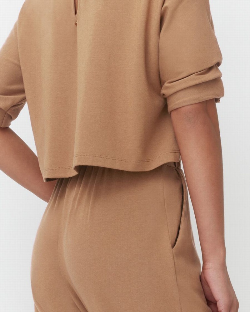 Cuyana Open-Back Kleid Damen Braun | UXN229ET