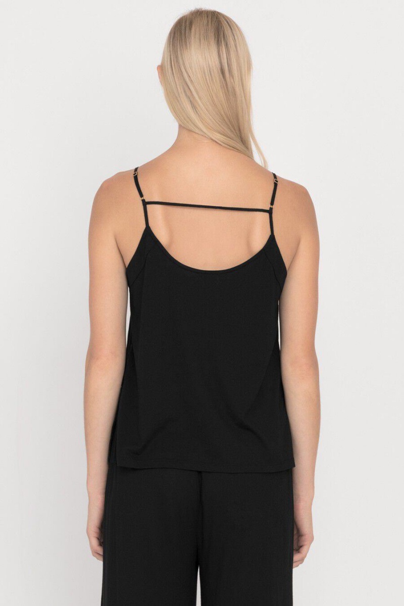 Cuyana Organic Pima Cami Muskelshirt Damen Schwarz | LDG5364NI