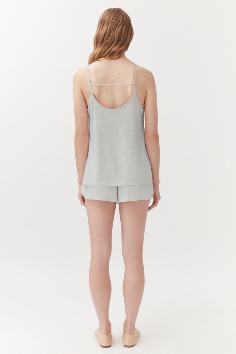 Cuyana Organic Pima Cami Muskelshirt Damen Grau | PTL3945EO