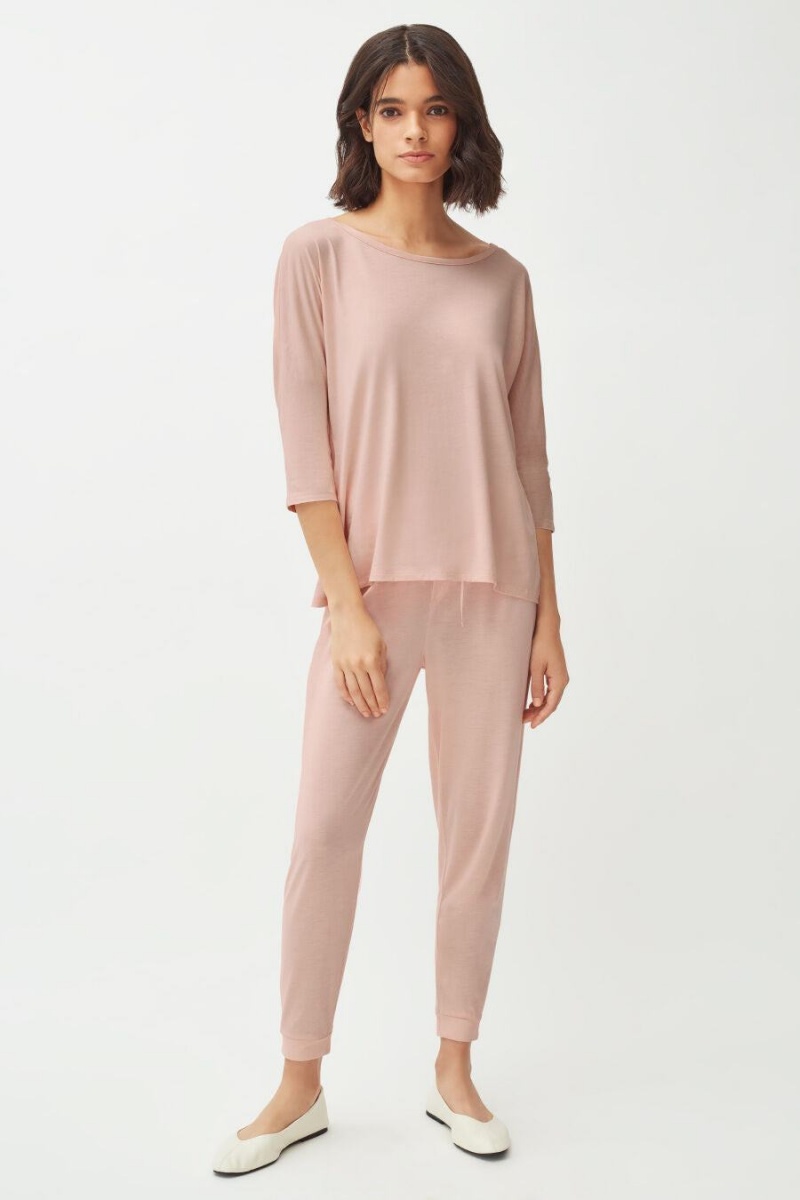 Cuyana Organic Pima Tapered Hose Damen Rosa | UBC917YZ