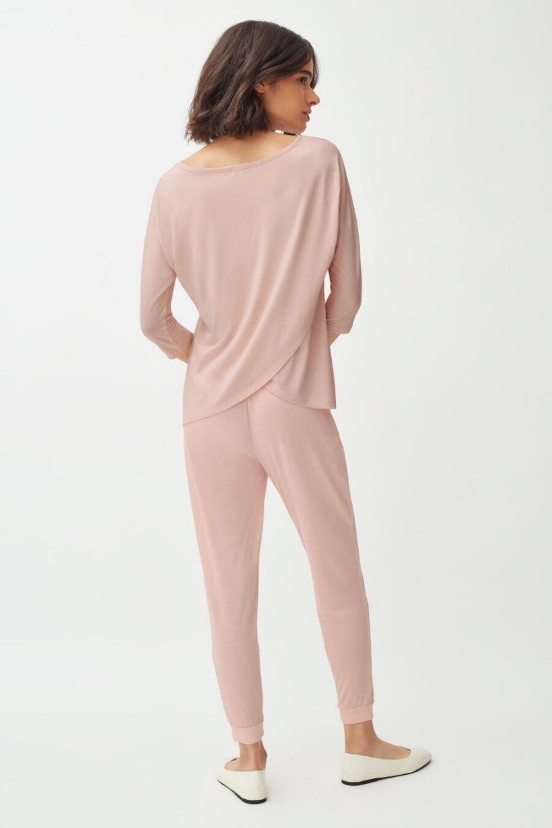 Cuyana Organic Pima Tapered Hose Damen Rosa | UBC917YZ