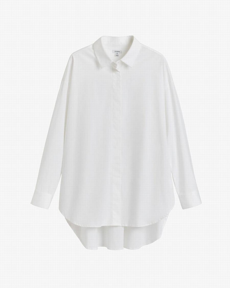 Cuyana Poplin Oversized Hemd Damen Weiß | BDG4100AR