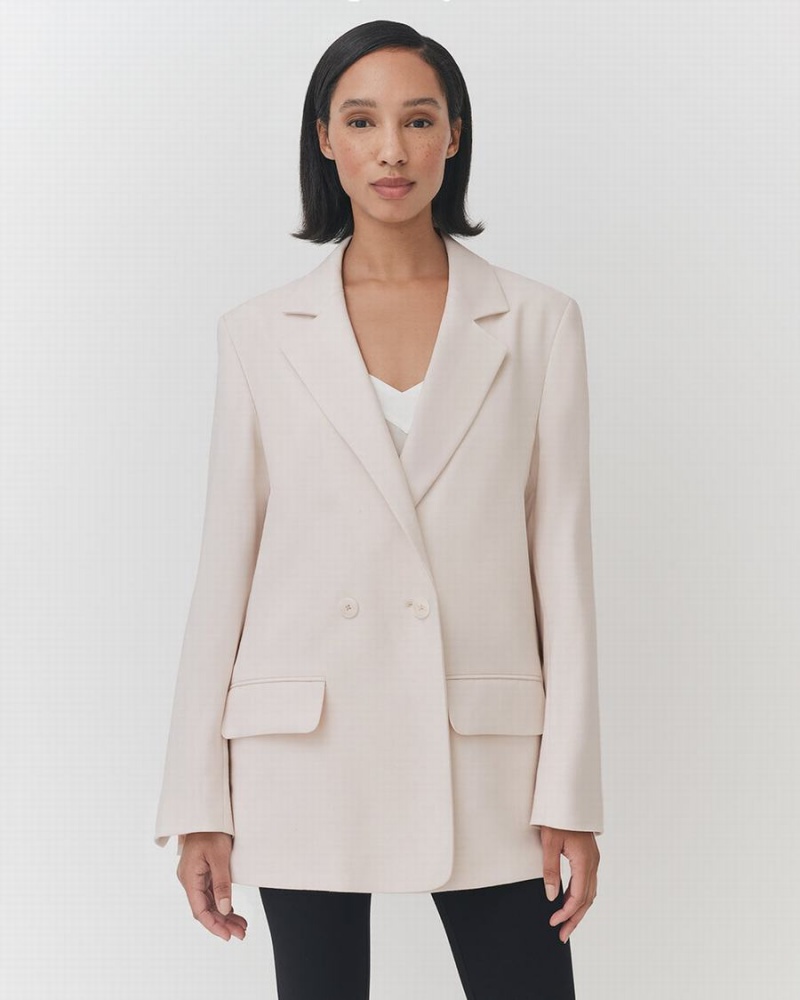 Cuyana Relaxed Blazer Damen Weiß Weiß | JYZ9462YW