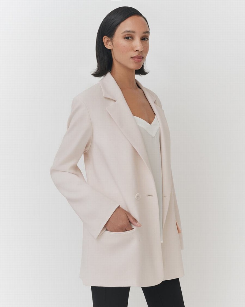 Cuyana Relaxed Blazer Damen Weiß Weiß | JYZ9462YW