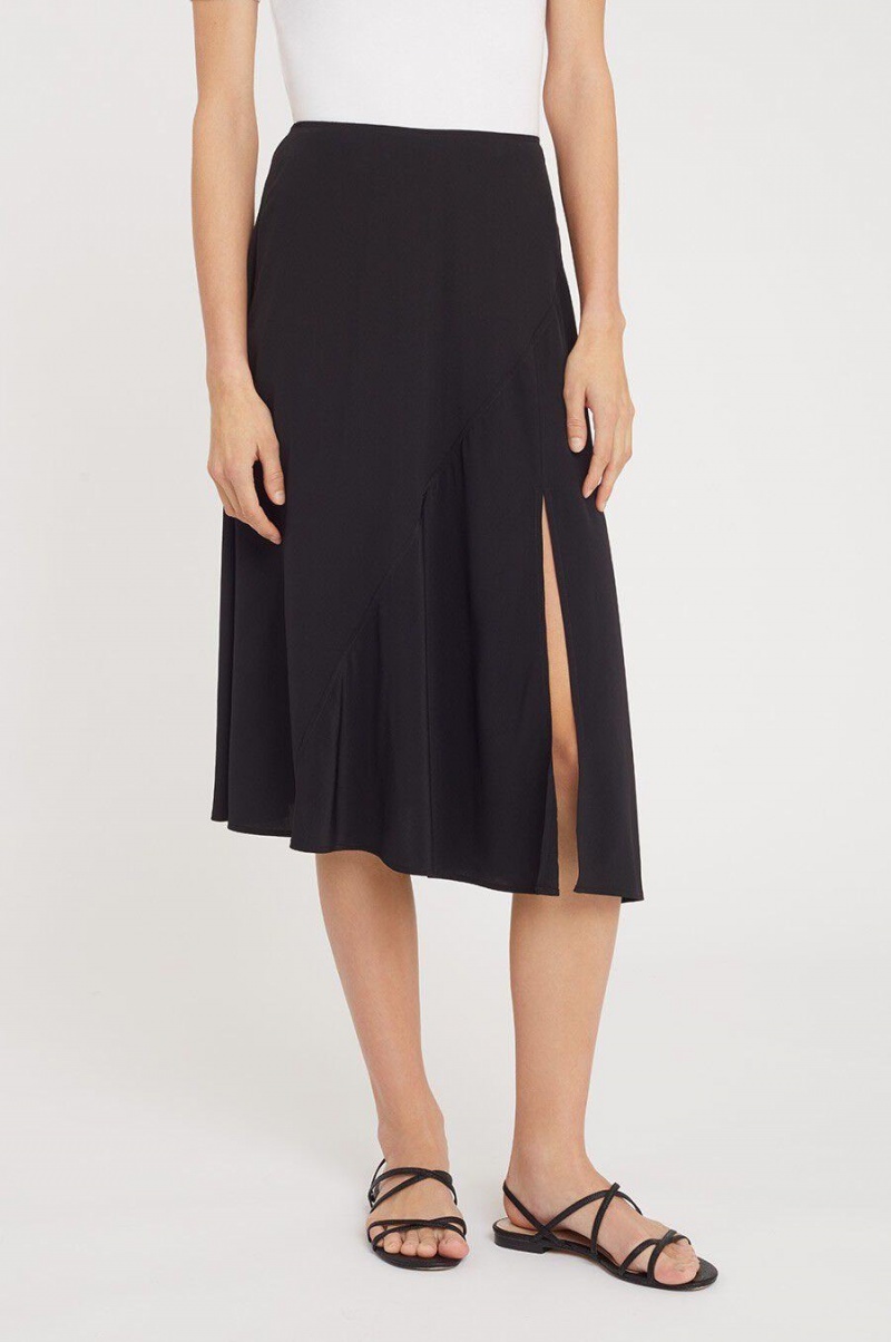 Cuyana Silk Asymmetrical GolfSkirts Damen Schwarz | FGN555GI