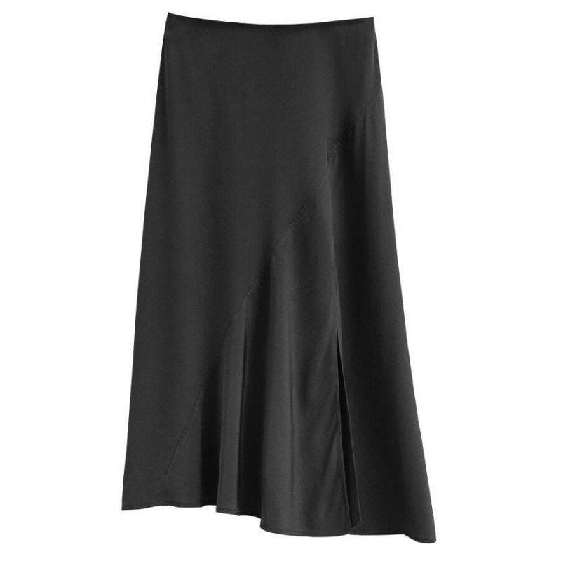 Cuyana Silk Asymmetrical GolfSkirts Damen Schwarz | FGN555GI