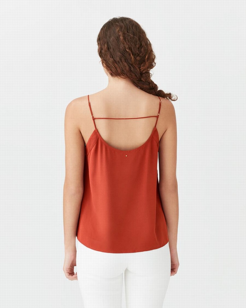 Cuyana Silk Cami Muskelshirt Damen Orange | CHN8568RG