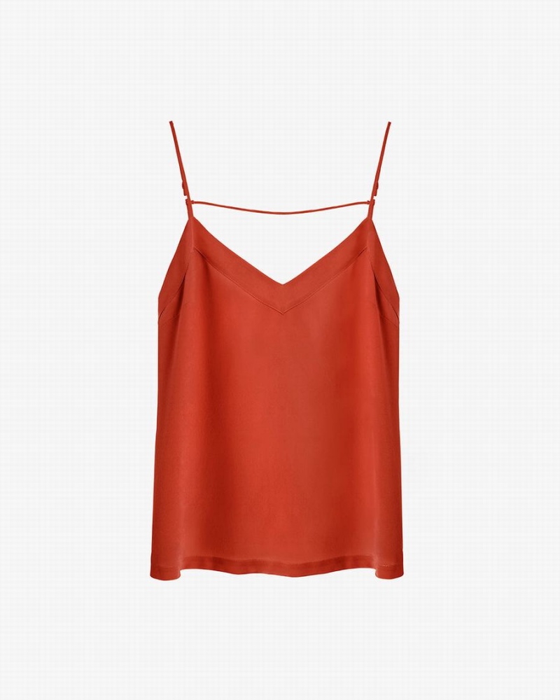 Cuyana Silk Cami Muskelshirt Damen Orange | CHN8568RG