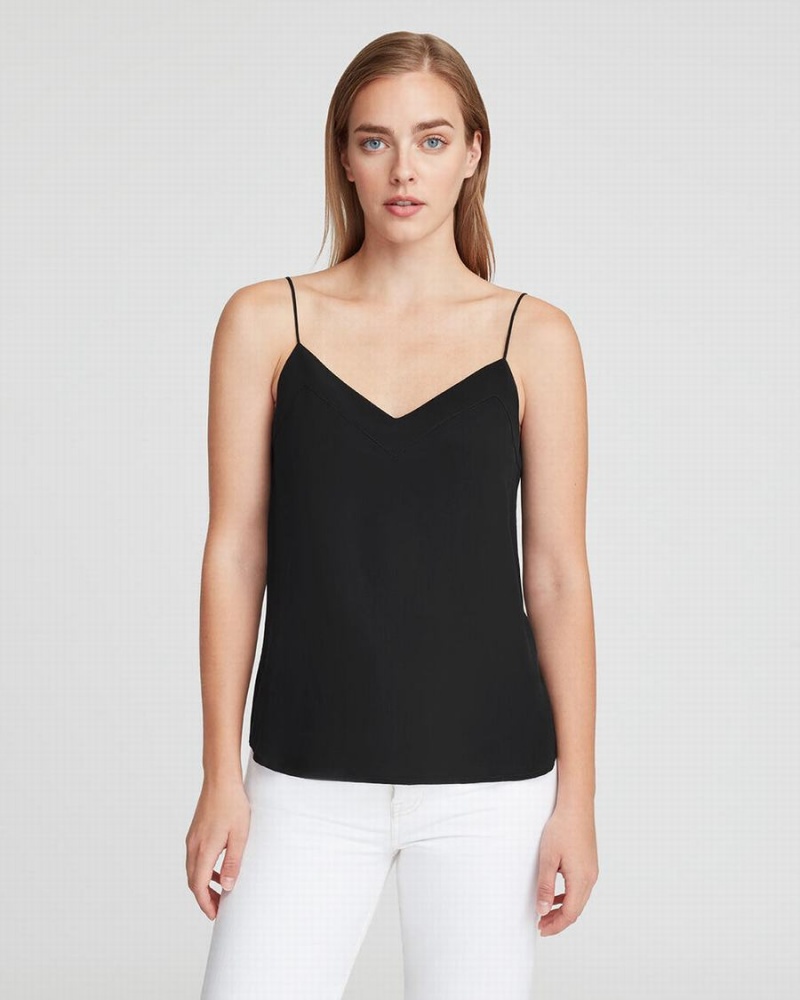 Cuyana Silk Cami Muskelshirt Damen Schwarz | DLZ120EP