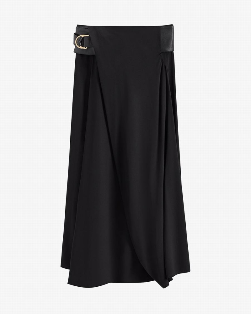 Cuyana Silk Draped GolfSkirts Damen Schwarz | XRO7327CA