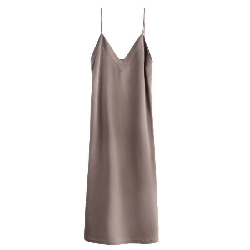 Cuyana Silk Slip Kleid Damen Hellbraun | JYB6655YN