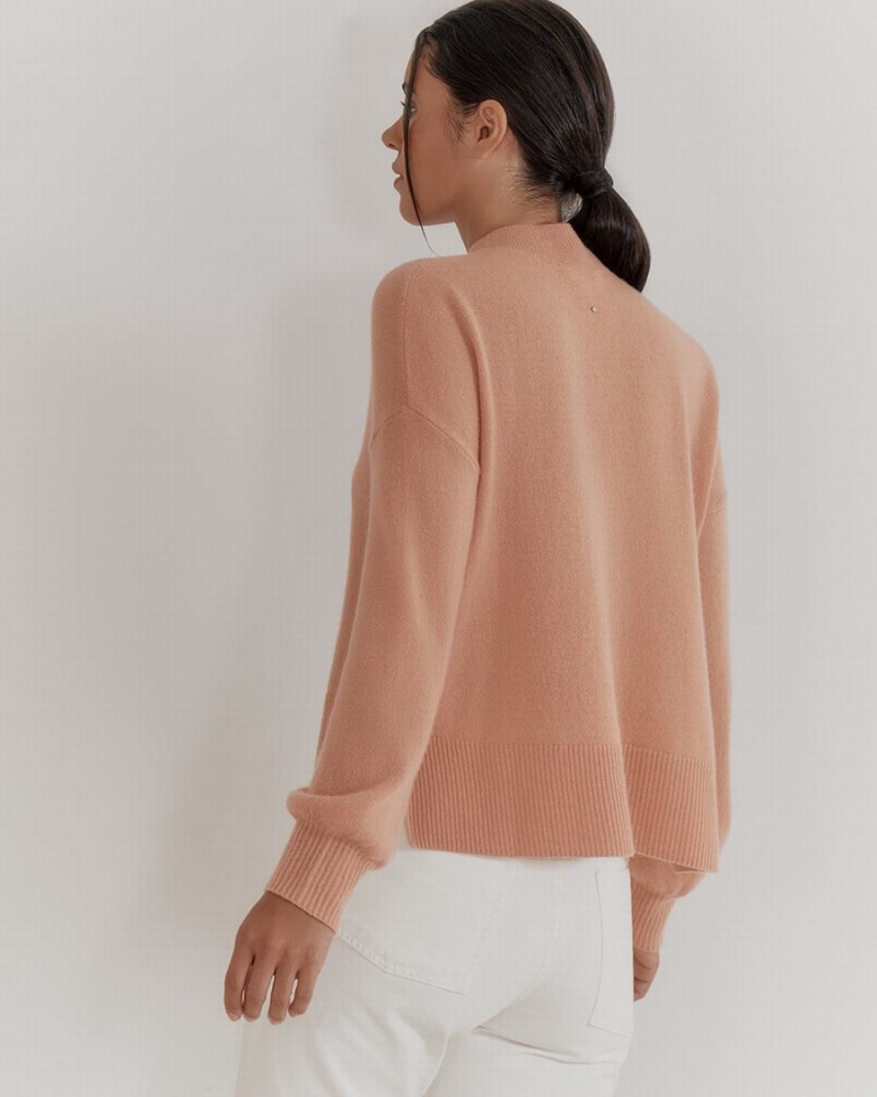 Cuyana Single Origin Cashmere Cropped Pullover Damen Beige | NZR2484ZY