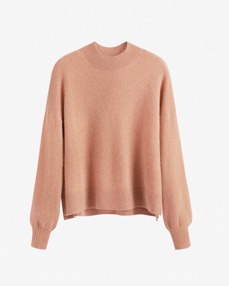 Cuyana Single Origin Cashmere Cropped Pullover Damen Beige | NZR2484ZY