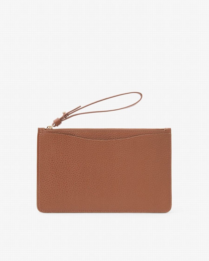 Cuyana Slim Wristlet Geldbörse Damen Braun | TPF2650TB