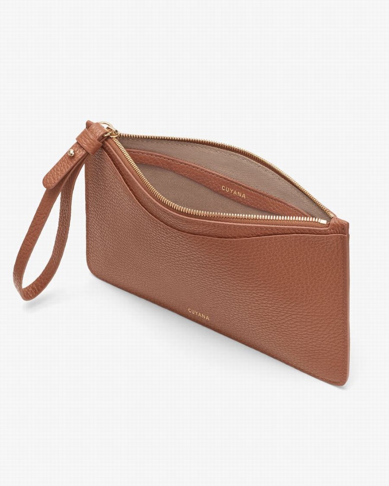 Cuyana Slim Wristlet Geldbörse Damen Braun | TPF2650TB