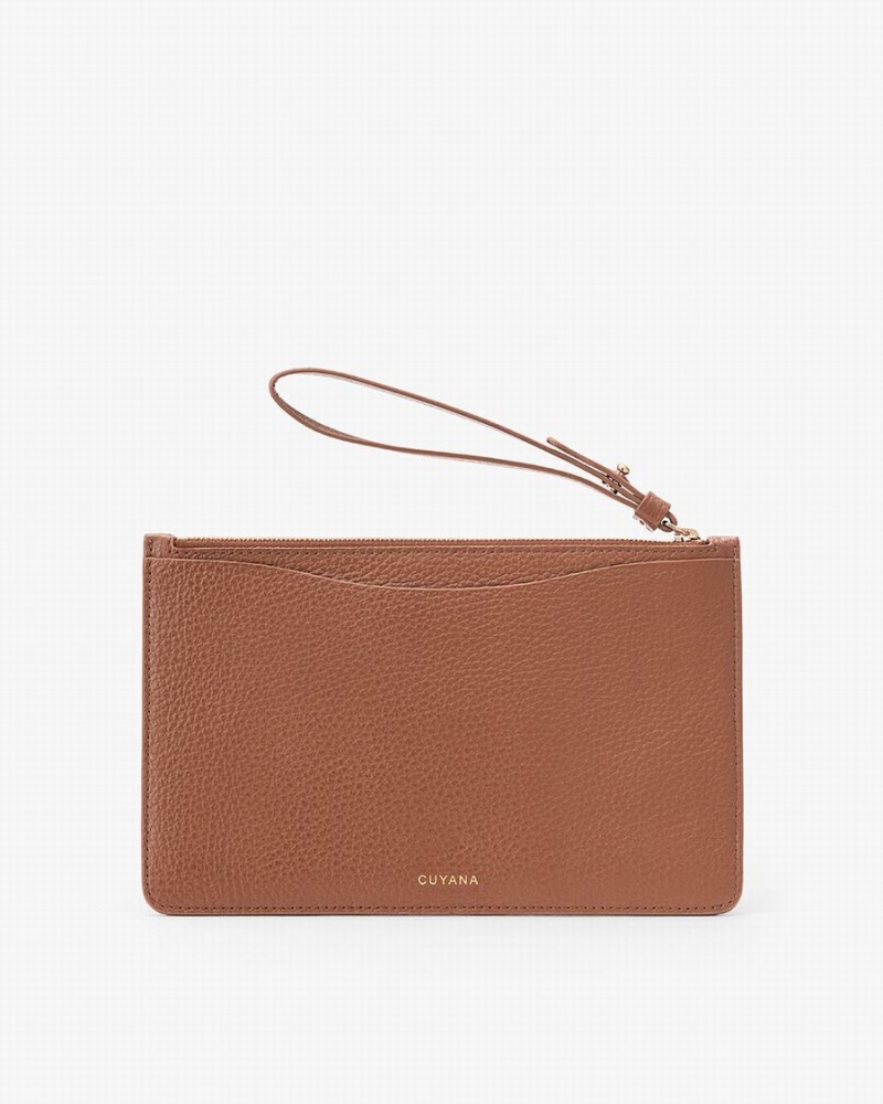 Cuyana Slim Wristlet Geldbörse Damen Braun | TPF2650TB