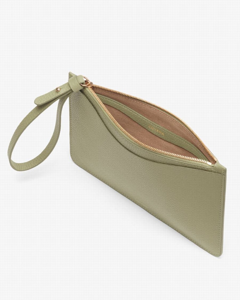 Cuyana Slim Wristlet Geldbörse Damen Grün | SMF3968AR